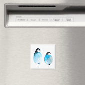 Süße Pinguine Aquarell Magnet (In Situ (Geschirrspüler))