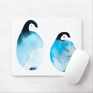 Süße Pinguine Aquarell Mousepad