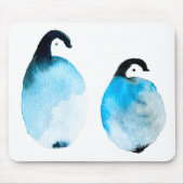 Süße Pinguine Aquarell Mousepad (Vorne)