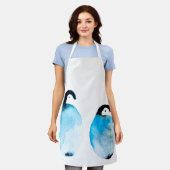 Süße Pinguine Aquarell Schürze (Getragen)