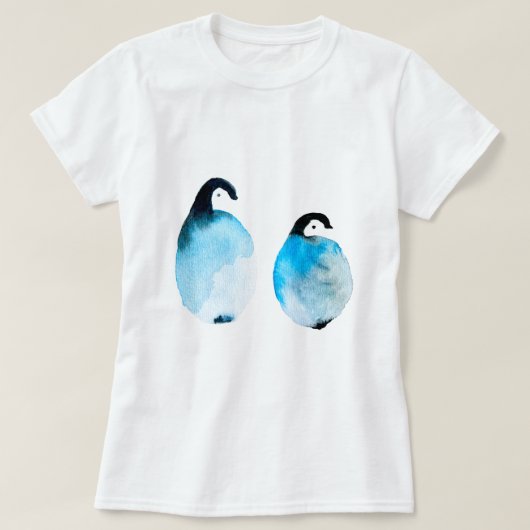 Süße Pinguine Aquarell T-Shirt (Design vorne)