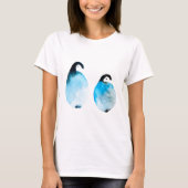 Süße Pinguine Aquarell T-Shirt (Vorderseite)