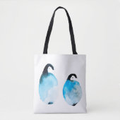 Süße Pinguine Aquarell Tasche (Vorderseite)