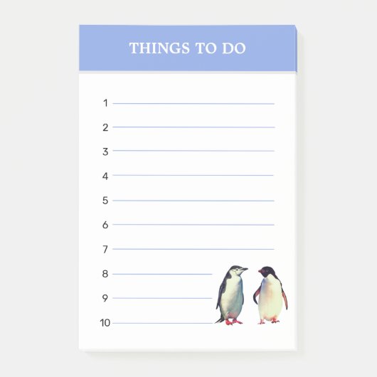 Süße Pinguine & editierbare Dinge zum Tun Post-it Klebezettel (Vorderseite)