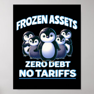 Süße Pinguine Frozen Ets Keine Zölle Pinguin Trump Poster