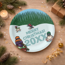 Süße Pinguine fügen das Jahr Frohe Weihnachten hin