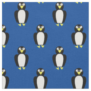 Süße Pinguine Kinder Baby Kinderzimmer Blau Stoff