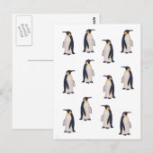 Süße Pinguine Muster Postkarte (Vorne/Hinten)