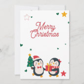 Süße Pinguine Weihnachtskarte Feiertagskarte (Vorderseite)