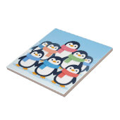 Süße Pinguine Winter-Schals Gruppenkuscheln Fliese (Seite)