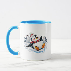 Süße Pinguine Winterillustration Tasse