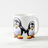 Süße Pinguinfamilie Kaffeetasse (VorderseiteRechts)