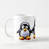 Süße Pinguinfamilie Kaffeetasse (Links)