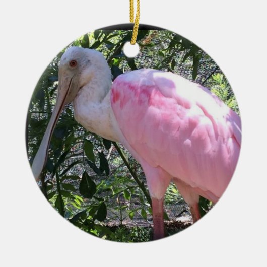 SÜSSE PINK FLAMINGO CHRISTMAS ORNANATION KERAMIK ORNAMENT (Vorne)