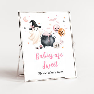 Süße Pinke Geister Little Boo Babys Zeichen Poster