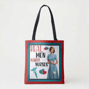 Süße Pinup_ Echte Männer heiraten Krankenschwester Tasche