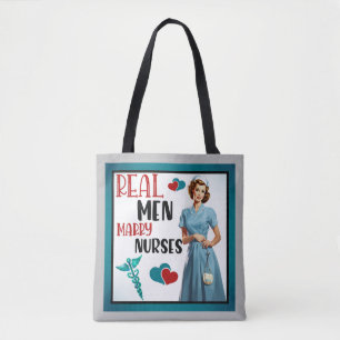 Süße Pinup_ Echte Männer heiraten Krankenschwester Tasche