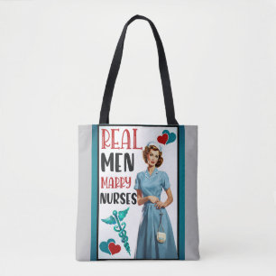 Süße Pinup_ Echte Männer heiraten Krankenschwester Tasche