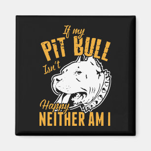 Süße Pit Bull Mama Papa Welpe Hund Lustiger Pitbul Magnet