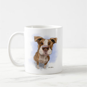 Süße Pitbull-Cartoon Kaffeetasse