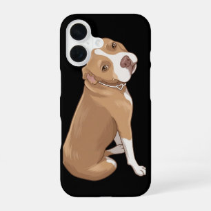 Süße Pitbull-Hund Kunst Handyhülle für iPhone 16 Hülle