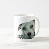 Süße Pitbull-HundeAquarell-Illustration Kaffeetasse (VorderseiteRechts)