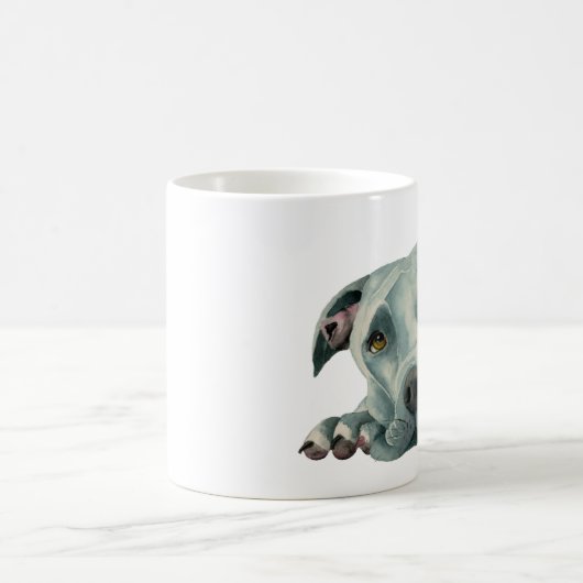 Süße Pitbull-HundeAquarell-Illustration Kaffeetasse (Mittel)