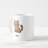 Süße Pixel-Art-Katzen-Tasse Kaffeetasse (Vorderseite Links)