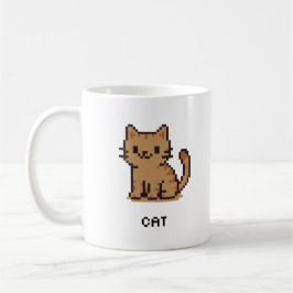 Süße Pixel-Art-Katzen-Tasse Kaffeetasse