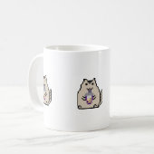 „Süße Pixel-Katze mit Bubble Tea – Retro-8-Bit-Sti Kaffeetasse (Vorderseite Links)