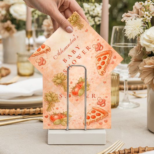 Süße Pizza-Baby-Party Serviette