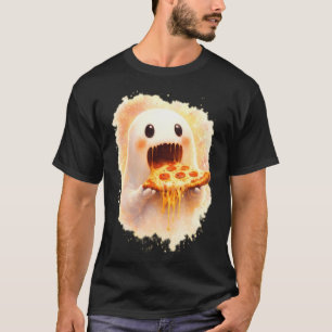 Süße Pizza-Geister essen Pizza Lustige Halloween-G T-Shirt