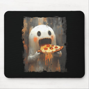 Süße Pizza-Geister essen Pizza Lustige Halloween-K Mousepad
