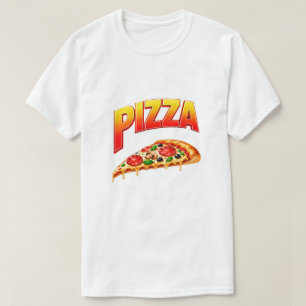 Süße Pizza-Liebhaber-Illustration für Pizza Night T-Shirt