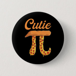 Süße Pizza Pi-Tag Vintage Retro Mathe Fan Button