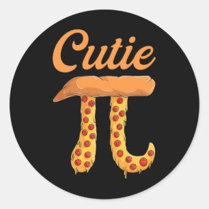Süße Pizza Pi-Tag Vintage Retro Mathe Fan Runder Aufkleber