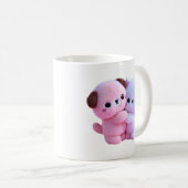 Süße Plüsch-Hunde- und Katzenfreunde Kaffeetasse (VorderseiteRechts)