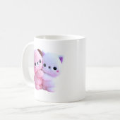 Süße Plüsch-Hunde- und Katzenfreunde Kaffeetasse (Vorderseite Links)