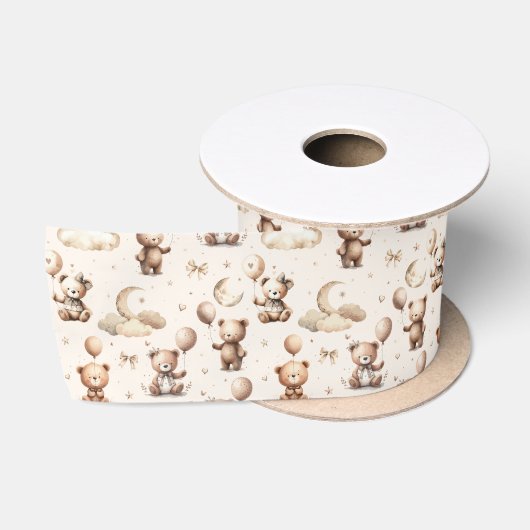Süße Plüsch-Teddybären Satinband (Spule)