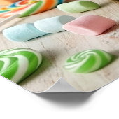 Süße Plüschfrosch hält Key Lime Pie Personalisiert Poster (Ecke)