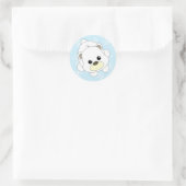 Süsse Polar Bear Runder Aufkleber (Tasche)