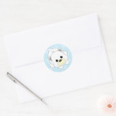 Süsse Polar Bear Runder Aufkleber (Umschlag)