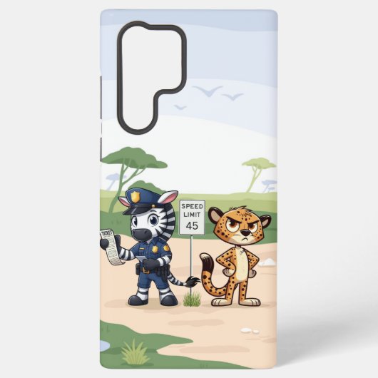 süße Polizeezebra & Gepard Samsung Galaxy Hülle (Rückseite)