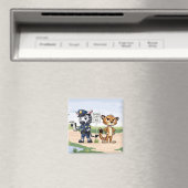 süße Polizei Zebra & Gepard Magnet (In Situ (Geschirrspüler))