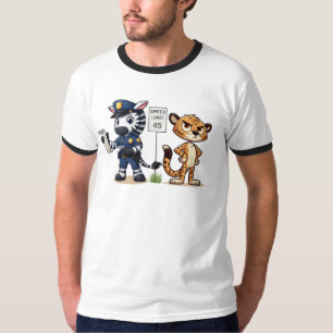 süße Polizei Zebra & Gepard T-Shirt
