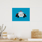 Süße Polizeiauto-Kunst Poster (Küche)
