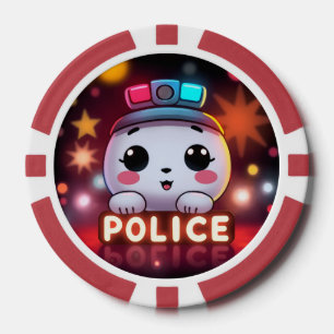 Süße Polizeieinheit – Ansprechendes Patrouillendes Pokerchips