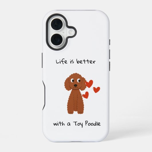Süße Poodle iPhone 16 Hülle (Rückseite)