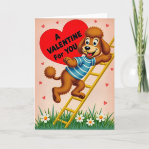 Süße Poodle Valentinstag Liebeskarte Karte