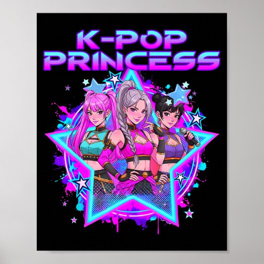 Süße Pop Prinzessin Kinder Mädchen Geburtstag Poster (Vorne)